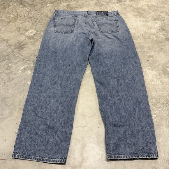 VINTAGE Lucky Brand Jeans Mens 38x30 Blue Straight Classic Baggy Y2K Blue Tag - Picture 8 of 8